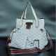 Vintage Large Space Printed PU Leather Women's Hand Bag Set - White