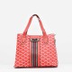 Vintage Large Space Printed PU Leather Women's Hand Bag Set- Red |image