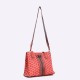 Vintage Large Space Printed PU Leather Women's Hand Bag Set- Red |image