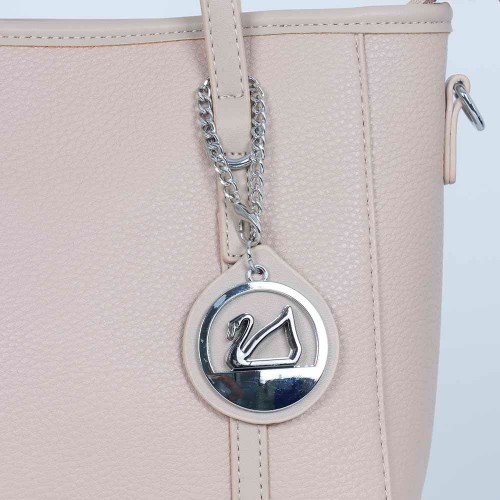 Women's Fashion Dual Strap Bucket Leather Hand Bag - Cream |image