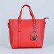 Women's Fashion Dual Strap Bucket Leather Hand Bag - Red |image