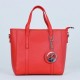 Women's Fashion Dual Strap Bucket Leather Hand Bag - Red |image