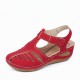 Women's Summer Fashion Wedge heels Sandal - Red |image