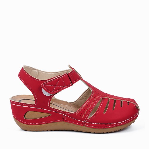 Women's Summer Fashion Wedge heels Sandal - Red |image