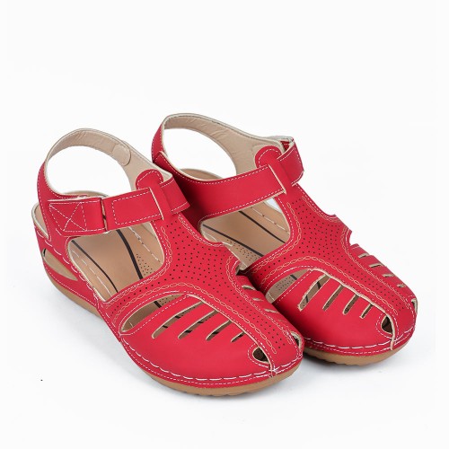 Women's Summer Fashion Wedge heels Sandal - Red |image