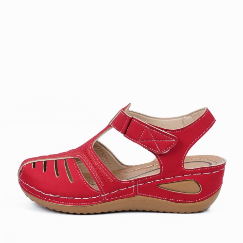Women's Summer Fashion Wedge heels Sandal - Red |image