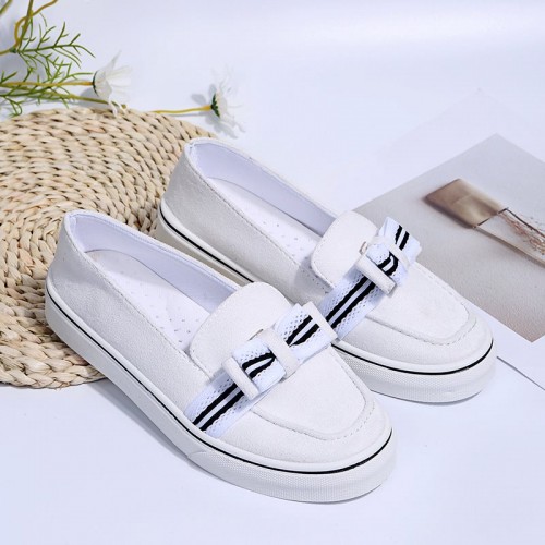 Trendy Fashion Bowknot Toe Low Heel Flat Women’s Sandals - White |image