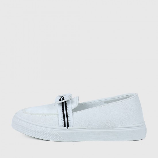 Trendy Fashion Bowknot Toe Low Heel Flat Women’s Sandals - White |image