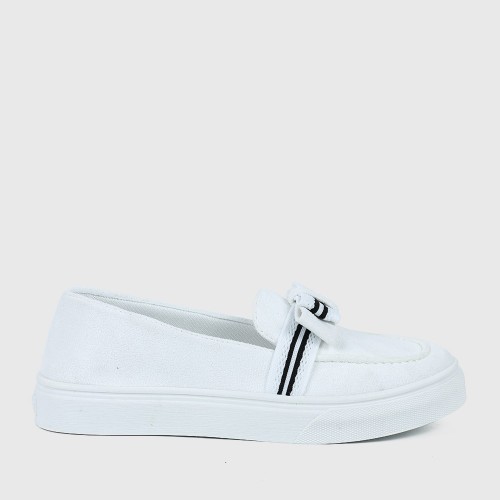 Trendy Fashion Bowknot Toe Low Heel Flat Women’s Sandals - White |image