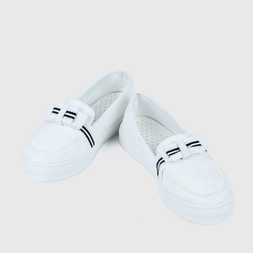 Trendy Fashion Bowknot Toe Low Heel Flat Women’s Sandals - White |image
