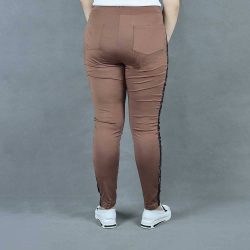 Gothic Sexy Lace Hip Lift Sports Pants - brown |image