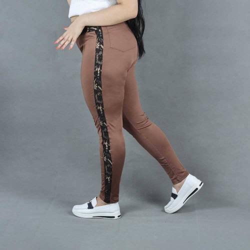 Gothic Sexy Lace Hip Lift Sports Pants - brown |image