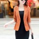 Lines Printed Formal Style Trending women Jacket - Orange |image