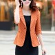 Lines Printed Formal Style Trending women Jacket - Orange