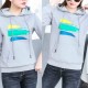 Cotton Fabric Casual Kangaroo Pocket Women Winter Hoodie - Grey |image