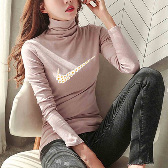 Showing image for Trendy Turtle Neck Full Sleeve Cotton Women Sweater - Pink Trendy Turtle Neck Full Sleeve Cotton Women Sweater - Pink |image