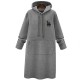 Casual Long Sleeve Mid Length Women Winter Hoodie - Grey