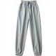 Workout Drawstring Waist Closure Joggers Sweatpants - Grey |image