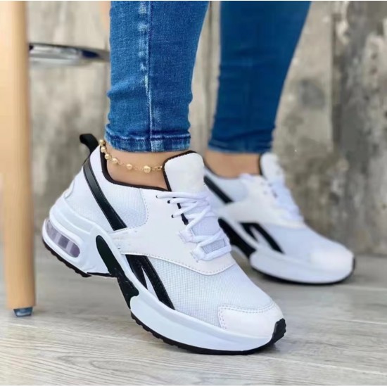 Showing image for Casual Round toe Lace Up Breathable Mesh Wind sneakers - Black Casual Round Toe Lace Up Breathable Mesh Sneakers - Black |image