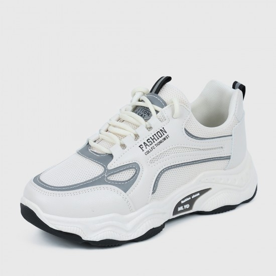 Soft Breathable Flat Bottom Women Sneakers - Black |image