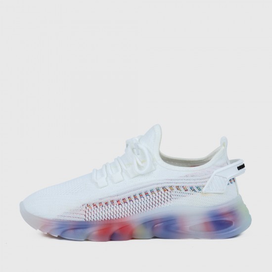 Sports Style Air Cushion Light Weight Women Sneakers - White |image