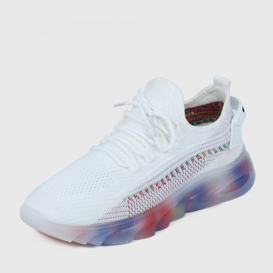 Sports Style Air Cushion Light Weight Women Sneakers - White |image