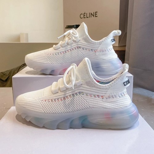 Sports Style Air Cushion Light Weight Women Sneakers - White |image