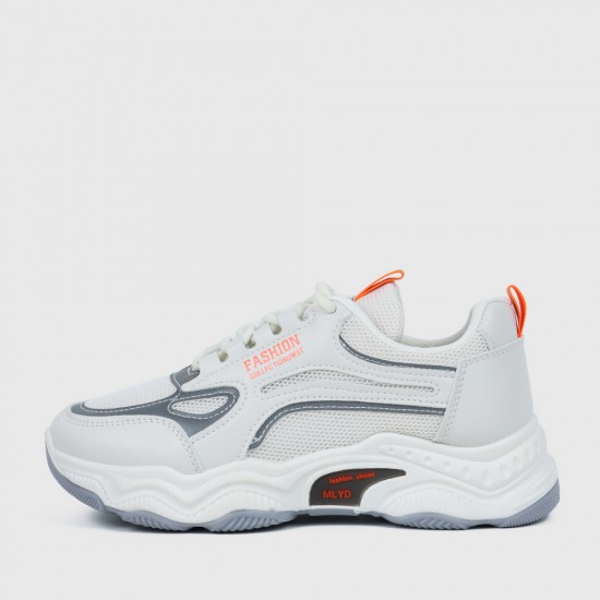 Showing image for Soft Breathable Flat Bottom Women Sneakers - Orange Soft Breathable Flat Bottom Women Sneakers - Orange |image