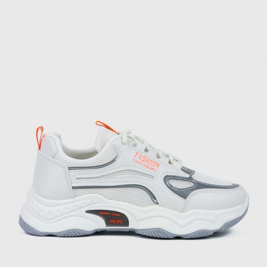 Showing image for Soft Breathable Flat Bottom Women Sneakers - Orange Soft Breathable Flat Bottom Women Sneakers - Orange |image