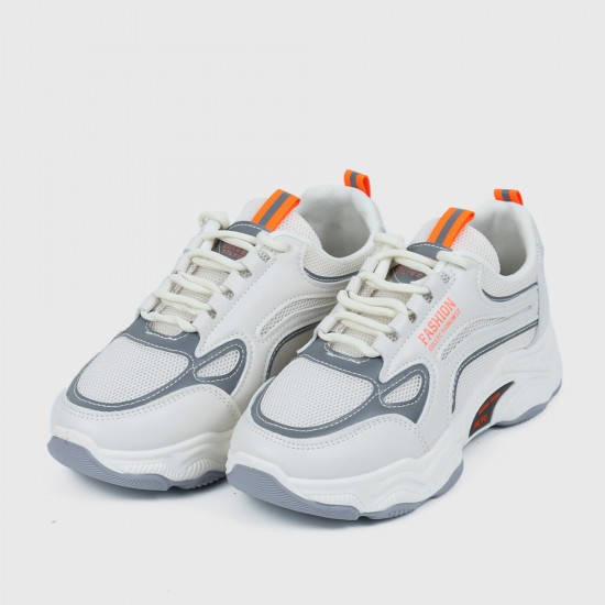 Showing image for Soft Breathable Flat Bottom Women Sneakers - Orange Soft Breathable Flat Bottom Women Sneakers - Orange |image