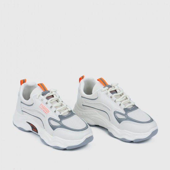 Showing image for Soft Breathable Flat Bottom Women Sneakers - Orange Soft Breathable Flat Bottom Women Sneakers - Orange |image