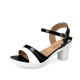 Buckle Strap Stiletto Open-Toe Women High Heels Sandals Black|image