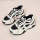 Platform Hot Reflective Thick Sole Lace Up Chunky Sneakers - Black |image