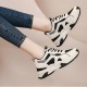 Platform Hot Reflective Thick Sole Lace Up Chunky Sneakers - Black |image