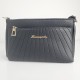 Trendy Rhombic Adjustable Stripe Small Square Messenger Bag - Black |image