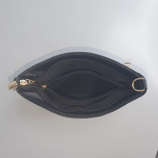 Trendy Rhombic Adjustable Stripe Small Square Messenger Bag - Black |image