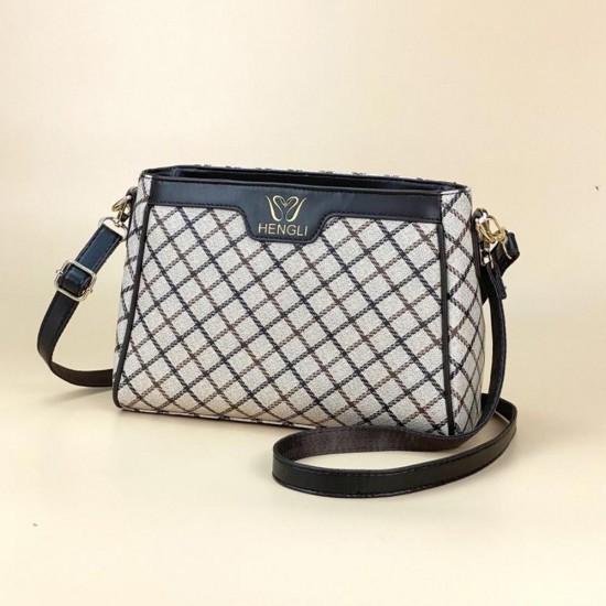Luxury Plaid Pattern Cross Border Detachable Shoulder Bag - Brown |image