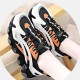 Cross Straps Breathable Flat Bottom Lace Up Sports Sneakers - White |image