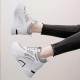 Leisure Platform Mesh Breathable Soft Sole Sports Sneakers - Grey |image