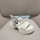 Buckle Closure Strappy Open Toe Muffin Sandals - Cream |image