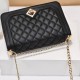 Luxury Lock Closures Rhombus Chain Women Shoulder Bag - Black |image
