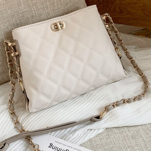 Trendy Bucket Lightweight Crossbody Women Tote Shoulder Bag - White |image