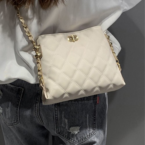 Trendy Bucket Lightweight Crossbody Women Tote Shoulder Bag - White |image