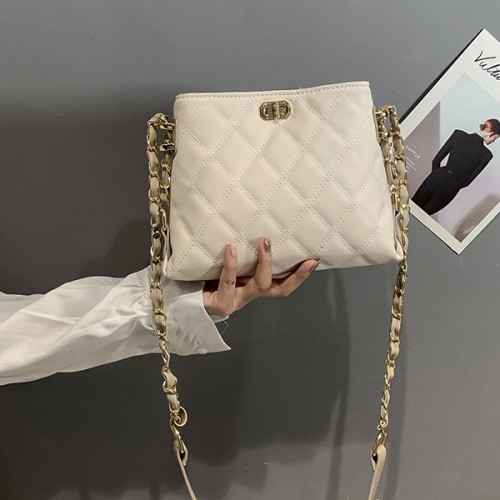 Trendy Bucket Lightweight Crossbody Women Tote Shoulder Bag - White |image