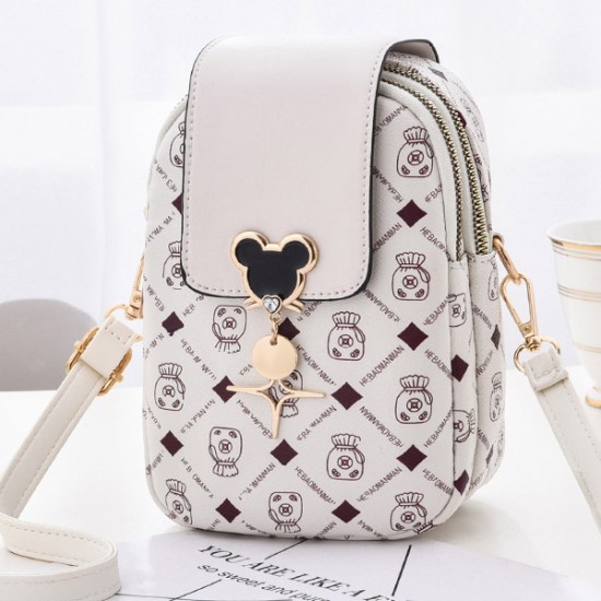 Showing image for Micky Mouse Multi-Layer Adjustable Strap Square Shoulder Bag - White Micky Mouse Multi-Layer Adjustable Strap Square Shoulder Bag - White |image