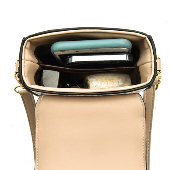 Showing image for Letter Printed Pearl Chain Cellphone Flip Square Mini Shoulder Bag - Black Letter Printed Pearl Chain Cellphone Flip Square Mini Shoulder Bag - Black |image