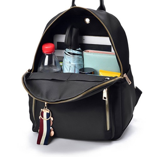 Trendy Micky Mouse Waterproof Women Travel Backpack - Black |image