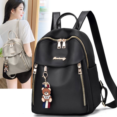 Trendy Micky Mouse Waterproof Women Travel Backpack - Black |image