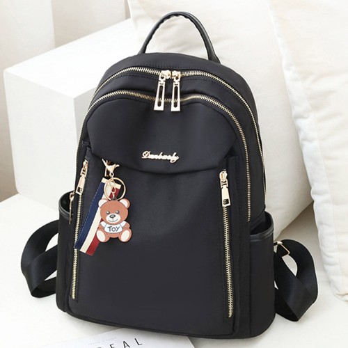 Trendy Micky Mouse Waterproof Women Travel Backpack - Black |image