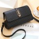 Geometric Patterns Flip Magnetic Buckle Women Shoulder Bags - Black